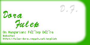 dora fulep business card